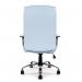 Westminster High Back Leather Faced Executive Armchair with Integral Headrest and Chrome Base - Silver DPA2008ATG/LSV