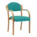 Tahara Beech Framed Stackable Side Armchair with Upholstered and Padded Seat and Backrest - Aqua DPA2050/A/BE/AQ