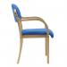 Tahara Beech Framed Stackable Side Armchair with Upholstered and Padded Seat and Backrest - Blue DPA2050/A/BE/BL