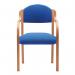 Tahara Beech Framed Stackable Side Armchair with Upholstered and Padded Seat and Backrest - Blue DPA2050/A/BE/BL