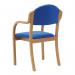 Tahara Beech Framed Stackable Side Armchair with Upholstered and Padded Seat and Backrest - Blue DPA2050/A/BE/BL