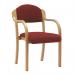 Tahara Beech Framed Stackable Side Armchair with Upholstered and Padded Seat and Backrest - Wine DPA2050/A/BE/WN