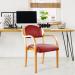 Tahara Beech Framed Stackable Side Armchair with Upholstered and Padded Seat and Backrest - Wine DPA2050/A/BE/WN