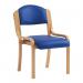 Tahara Beech Framed Stackable Side Chair with Vinyl Upholstered and Padded Seat and Backrest - Blue DPA2070/BE/BLV