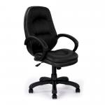 Dawson Stylish High Back Leather Effect Executive Armchair - Black DPA605ATG/PU