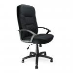Coniston High Back Fabric Executive Armchair with Sculptured Stitching Detail - Black DPA6062ATGFBK