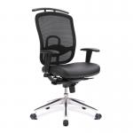 Freedom High Back Mesh Executive Armchair with Coat Hanger and Chrome Base - Black DPA80HBSY/ACH