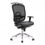 Freedom High Back Mesh Executive Armchair with Coat Hanger And Chrome Base - Black DPA80HBSY/ACH