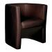 Milano Stylish & Modern Low Back Leather Faced Tub Chair - Brown DPA/TUB/LBW