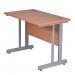 Aspire Rectangular Desk - 1000mm Wide - 600mm Deep - Beech Top - Silver Legs ET/SD/1000/BE