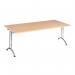 Versa-tables Folding Rectangular Table - 1600x800mm - Beech Top - Chrome Frame F-MOD/1600/CB