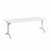 Versa-tables Folding Rectangular Table - 1600x800mm - White Top - Chrome Frame F-MOD/1600/CWH