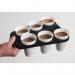 Acorn Vending Cup Tray Plastic x6 Cup Capacity Black DRINKTRAY NW44233