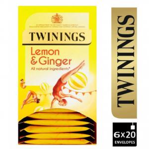 Twinings Lemon and Ginger Fruit Infusion Tea Bags Pack of 20 F09613