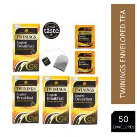 Twinings English Breakfast Envelopes 50s NWT038