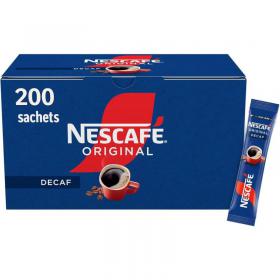 NESCAFE Original Decaf Instant Coffee Sachets - 200 x 1.8g Sticks NWT065
