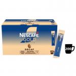 Nescafe Gold Blend Decaffeinated Instant Coffee Sticks (Pack 200) NWT067
