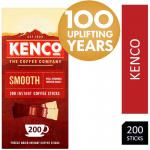 Kenco Smooth Instant Coffee Box of 200 Sticks - PACK (4) NWT076P