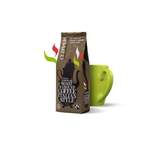 Photos - Coffee Clipper Fairtrade Organic Italian Style  227g - PACK 8 NWT090P 