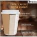 Belgravia 12oz Triple Walled Kraft Ripple Cups 25s - PACK (20) NWT1052P