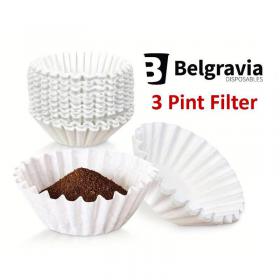 Belgravia White 3 Pint Fluted Filter Papers 500s NWT1057