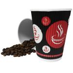 8oz Belgravia Triple Walled Red Tea & Coffee Ripple Cups
