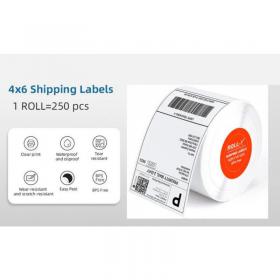Roll-X Thermal Shipping Labels for Zebra Printer 6x4inch 500 Per Roll NWT1130