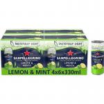San Pellegrino Limone Menta (Lemon & Mint) Cans 24x330ml NWT1174