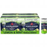 San Pellegrino Limone Menta (Lemon & Mint) Cans 24x330ml NWT1174