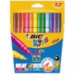 Bic Kids Visa Assorted Felt Pens (888695) 12s - PACK (25) NWT1252P