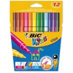 Bic Kids Visa Assorted Felt Pens (888695) 12s - PACK (25) NWT1252P