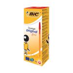 Bic Orange Barrel Original Fine Tip Ballpoint Red Pens 20s NWT1255