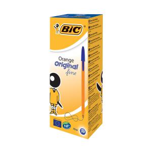 Bic Orange Fine Ballpoint Pen Blue Pack of 20 NWT1260P