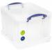 Really Useful Clear Plastic Storage Box 35 Litre NWT1326