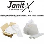 Janit-X White Heavy Duty Swing Bin Liners 300mx550mx700mm 100s NWT1469