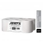 Janit-X Eco 100% Recycled Centrefeed Rolls White 6 x 400s NWT1473