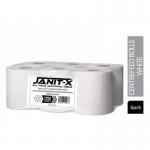 Janit-X Eco 100% Recycled Centrefeed Rolls White 6 x 400s NWT1473