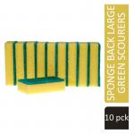Janit-X Abrasive Sponge Back Large Green Scourers Pack 10s - PACK (15) NWT1480P