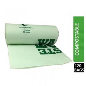 Compostable Biodegradable Food Waste 10 Litre Bin Liner Bags Roll Now In Rolls Of 24 NWT1482