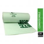 Compostable Biodegradable Food Waste 10 Litre Bin Liner Bags Roll Now In Rolls Of 24 - PACK (20) NWT1482P