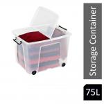 Strata Smart Box Clip-On Folding Lid 75 Litre (with Wheels) NWT1589