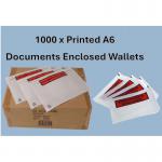 Documents Enclosed, Size A6 Wallets, Printed, Pack 1000s NWT1725