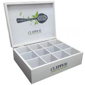 Clipper 12 Compartment Wooden Display Box (Empty) NWT1738