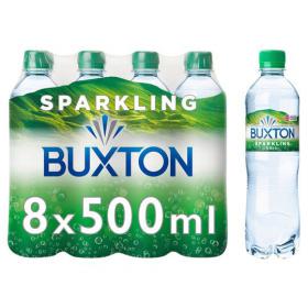 Buxton Sparkling Water 8x500ml NWT1745