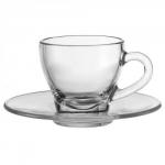 Fixtures Glass Espresso Cup & Saucer Set