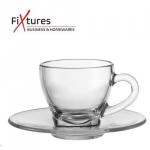 Fixtures Glass Espresso Cup & Saucer Set
