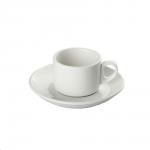 2.8oz Orion White Espresso Cup & Saucer