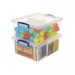 Really Useful Clear Plastic (Nestable) Storage Box 17.5 Litre NWT1793