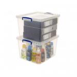 Really Useful Clear Plastic (Nestable) Storage Box 33.5 Litre NWT1794
