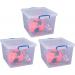 Really Useful Clear Plastic (Nestable) Storage Box 33.5 Litre - PACK (3) NWT1794P